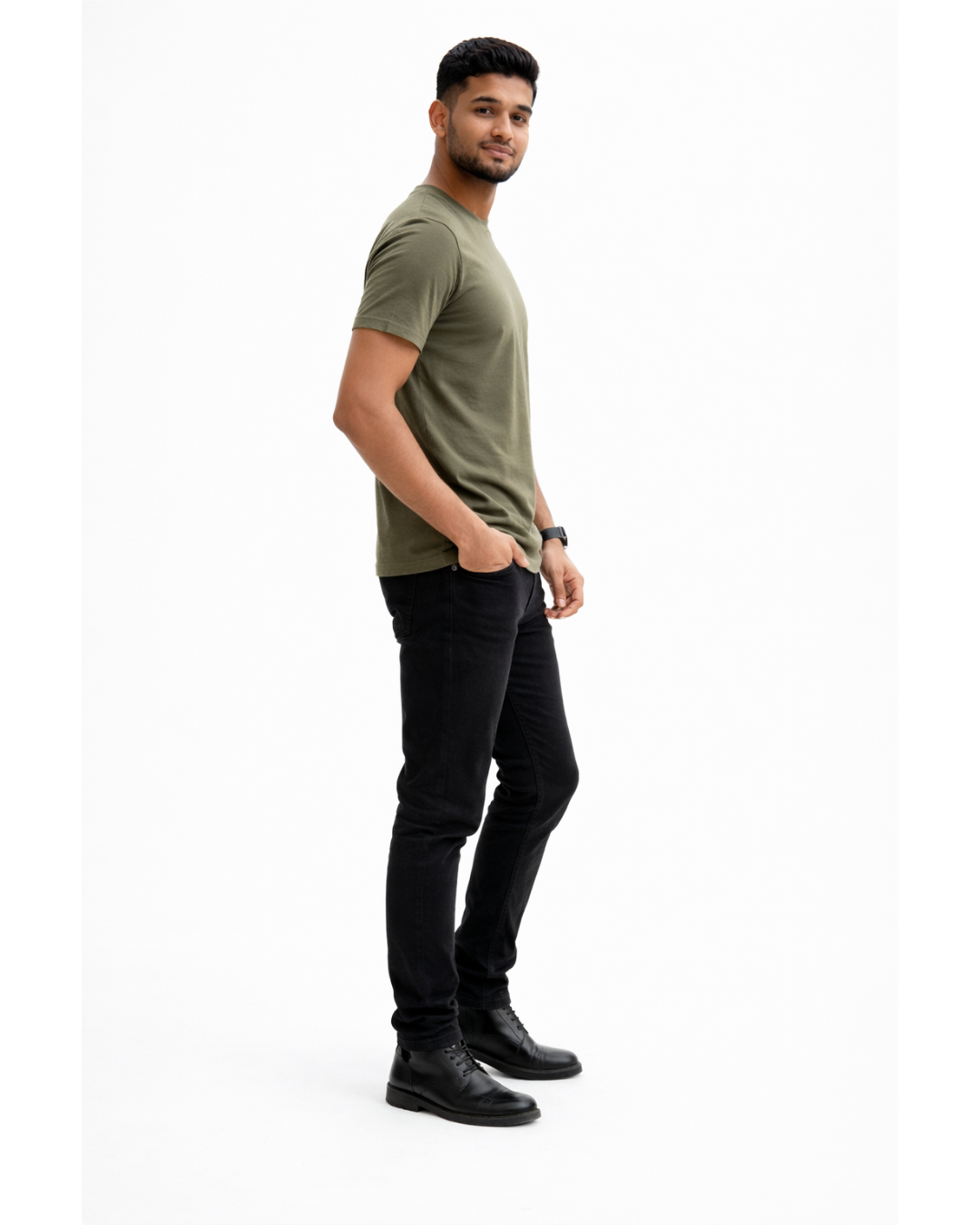 Olive Essential Tee - Image 4